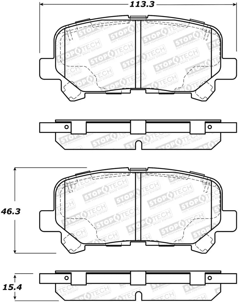 StopTech Street Brake Pads - Rear - Truck & Automotive