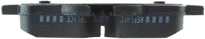 Black rear StopTech Street Brake Pads with central split for high-performance braking