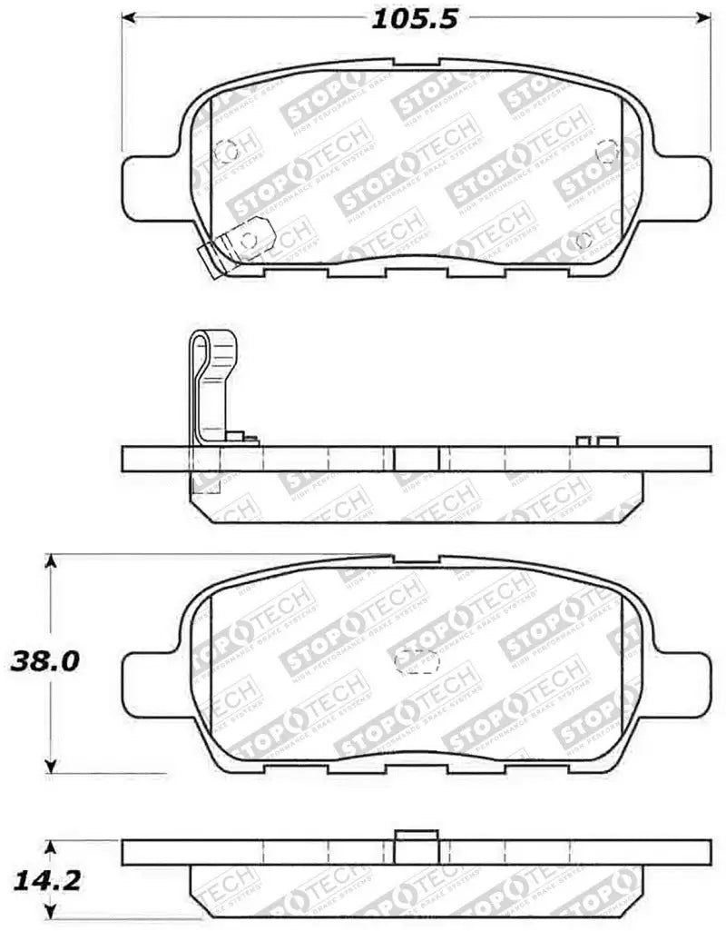 Stoptech StopTech Street Select 03-12 Infiniti FX35 Rear Brake Pads