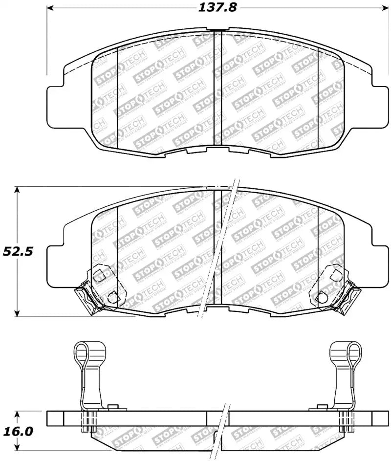 StopTech Street Select Brake Pads - Front/Rear - Truck & Automotive