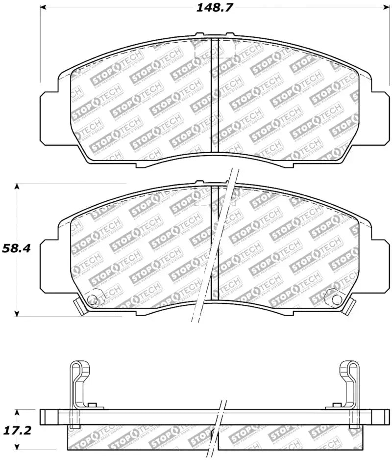 StopTech Street Select Brake Pads - Front/Rear - Truck & Automotive