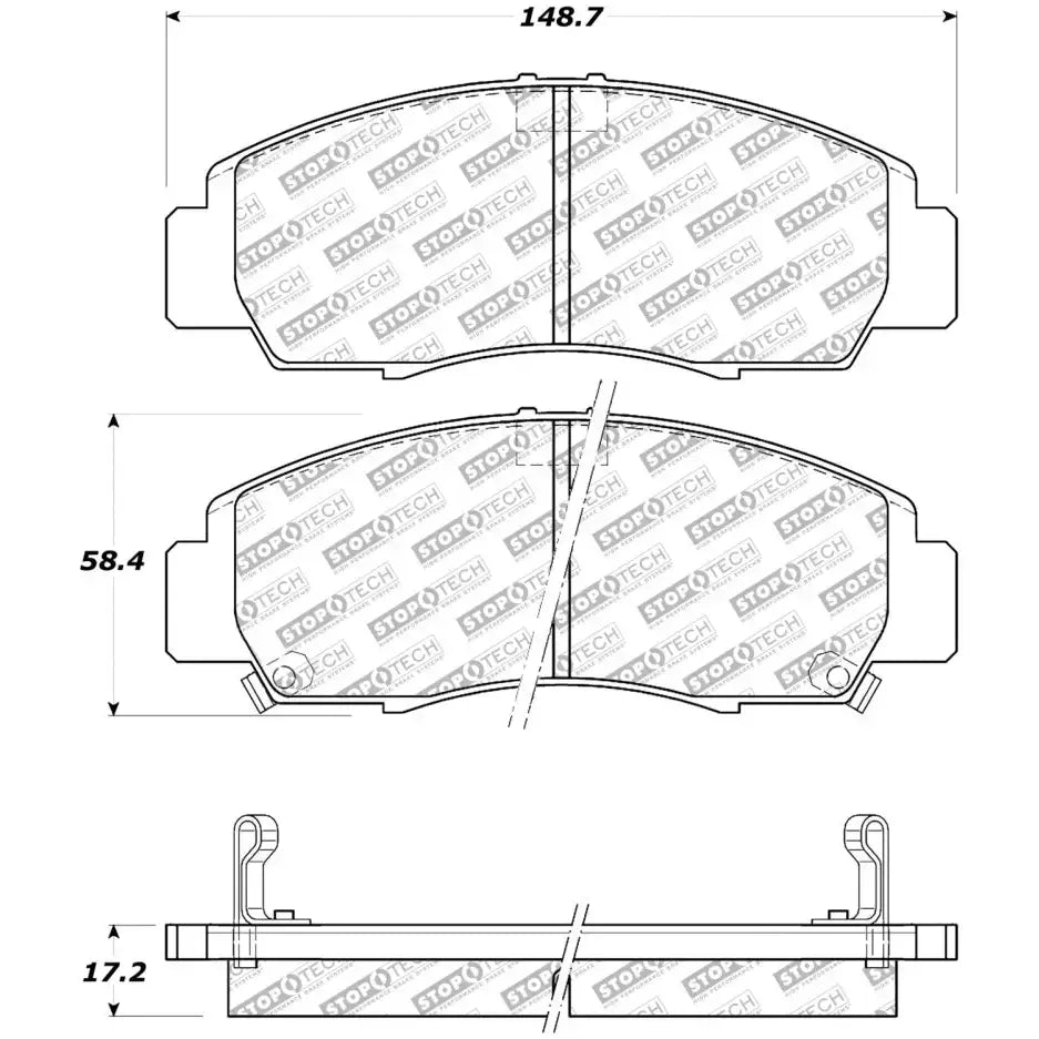 StopTech Street Select Brake Pads - Front/Rear - Truck & Automotive