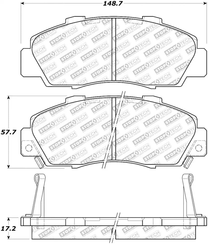 StopTech Street Select Brake Pads - Front - Truck & Automotive