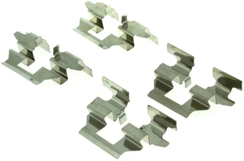 Shiny metal brake pad clips for StopTech Street Select Brake Pads front upgrade