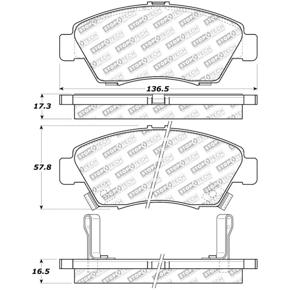 Stoptech StopTech Street Select Brake Pads - Rear