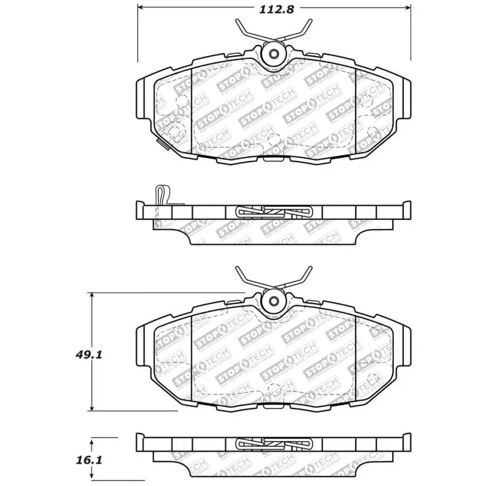 StopTech Street Select Brake Pads - Rear - Truck & Automotive