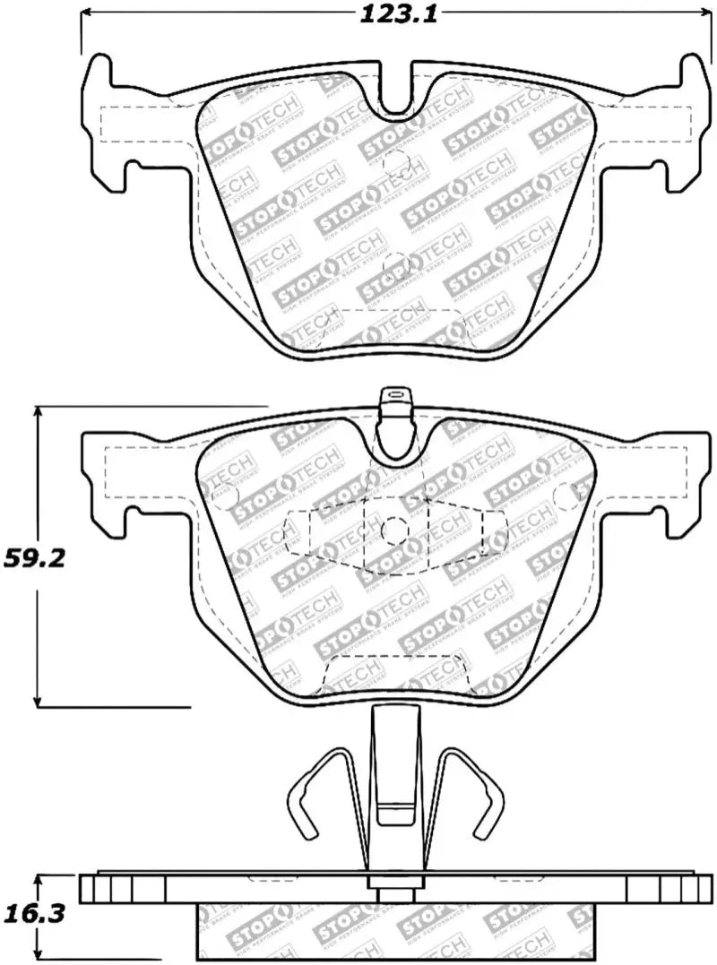 StopTech Street Select Brake Pads - Rear - Truck & Automotive