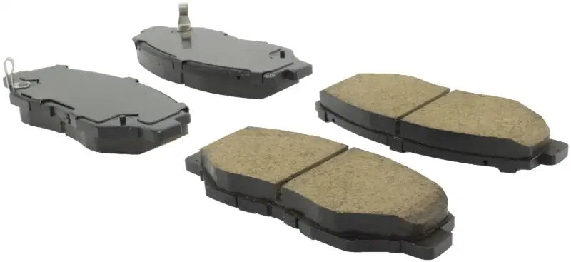 Four StopTech Street Select brake pads for rear street select brake upgrade