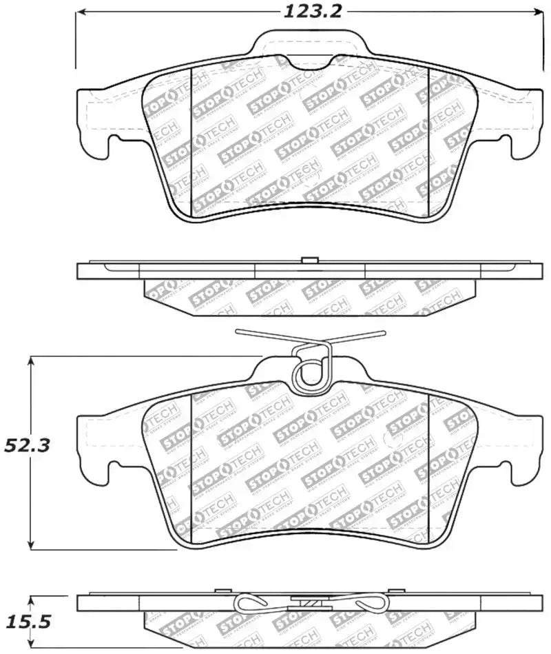 StopTech Street Select Brake Pads - Rear - Truck & Automotive