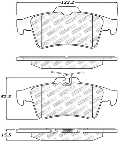 StopTech Street Select Brake Pads - Rear - Truck & Automotive