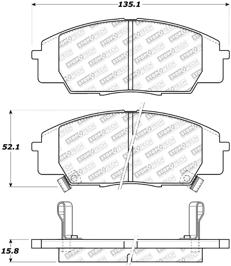 StopTech Street Select Brake Pads - Rear - Truck & Automotive