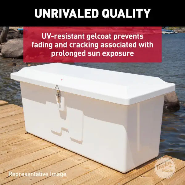Taylor Made Dock Storage Box: Stow 'N Go Dock Box 24' X 54' X 22 - Fiberglass Marine Storage Box