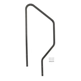 STP214-120H Mor/Ryde Gen2 Step Above Handrail, black metal, includes installation screws, enhances RV entry stability and safety.