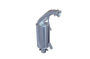 Shiny stainless steel lightweight muffler with curved pipe and mounting brackets for Straightline 134-194