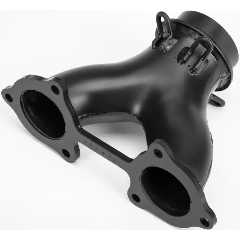 Black coating straightline y pipe with two flanges and hanging hooks for pipe pol exhausts