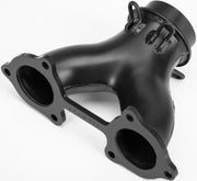 Black coating straightline y pipe with two flanges and hanging hooks for pipe pol exhausts