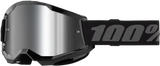 Strata 2 Goggle Black Mirror Silver Lens - Powersports