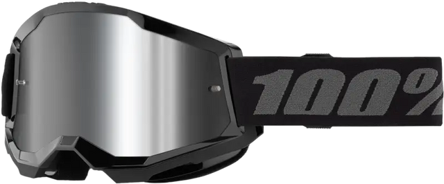 Strata 2 Goggle Black Mirror Silver Lens - Powersports
