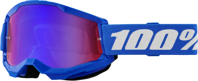 Strata 2 Goggle Blue Mirror Red/Blue Lens - Powersports