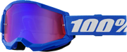 Strata 2 Goggle Blue Mirror Red/Blue Lens - Powersports