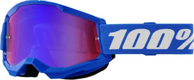 Strata 2 Goggle Blue Mirror Red/Blue Lens - Powersports