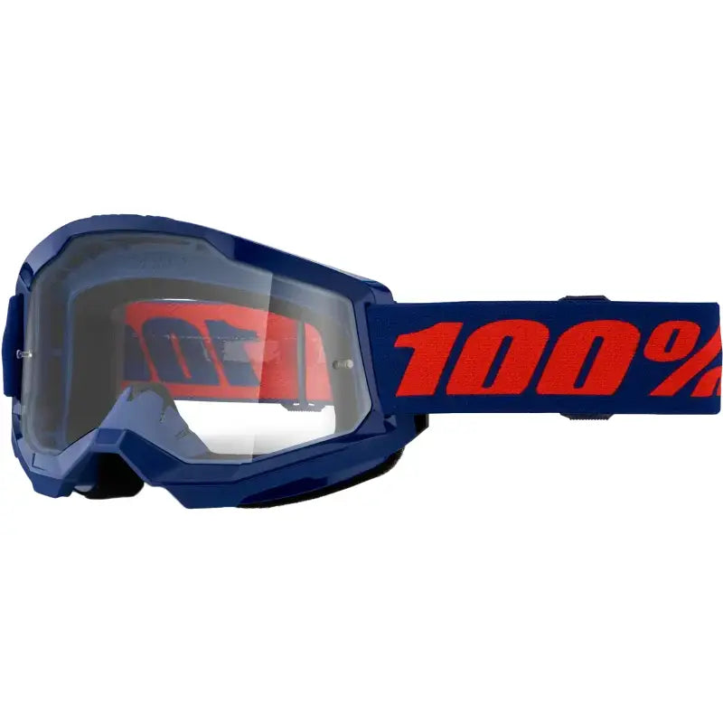 Strata 2 Goggle Navy Clear Lens - Powersports