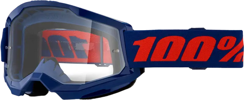 Strata 2 Goggle Navy Clear Lens - Powersports