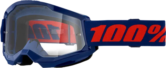 Strata 2 Goggle Navy Clear Lens - Powersports