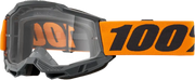 Strata 2 Goggle Neon Orange Clear Lens - Powersports