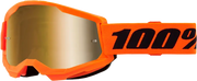 Strata 2 Goggle Neon Orange Mirror Gold Lens - Powersports