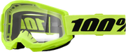 Strata 2 Goggle Neon Yellow Clear Lens - Powersports
