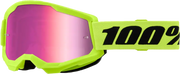 Strata 2 Goggle Neon Yellow Mirror Pink Lens - Powersports
