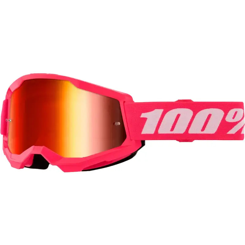 Strata 2 Goggle Pink Mirror Red Lens - Powersports