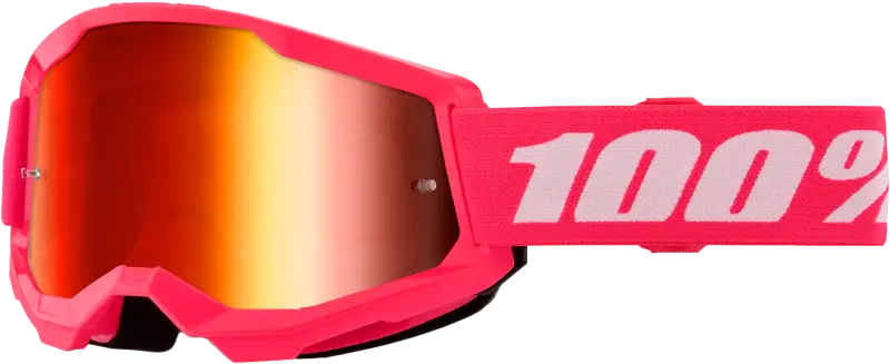 Strata 2 Goggle Pink Mirror Red Lens - Powersports
