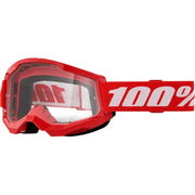 Strata 2 Goggle Red Clear Lens - Powersports