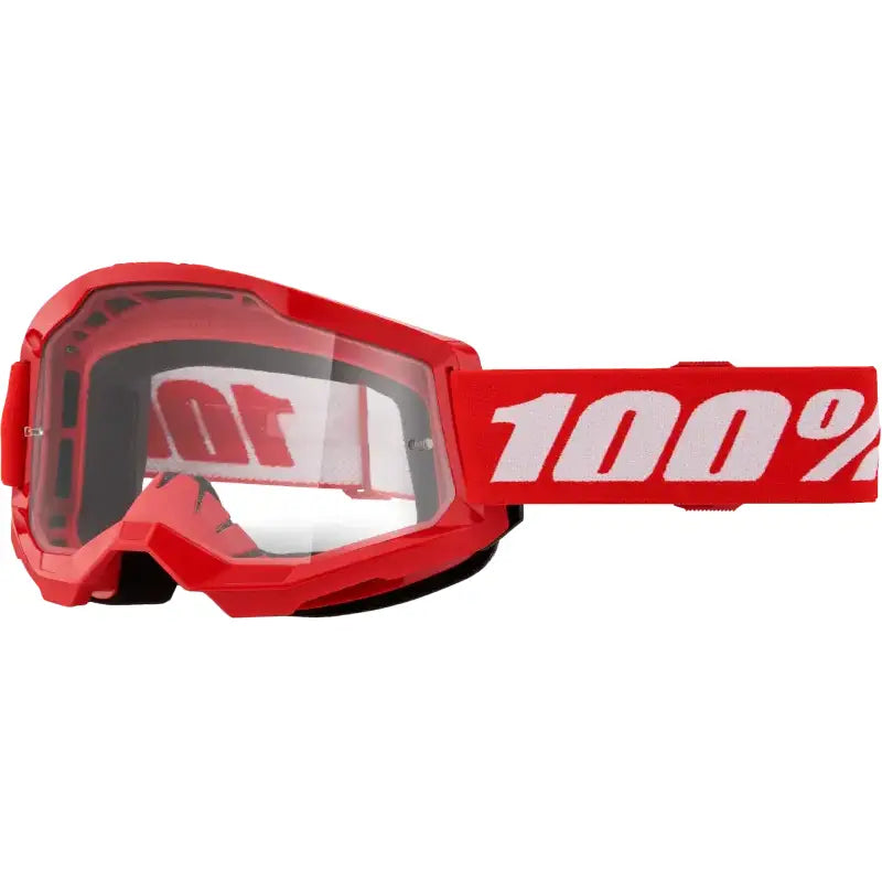 Strata 2 Goggle Red Clear Lens - Powersports