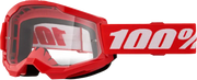 Strata 2 Goggle Red Clear Lens - Powersports