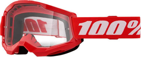 Strata 2 Goggle Red Clear Lens - Powersports