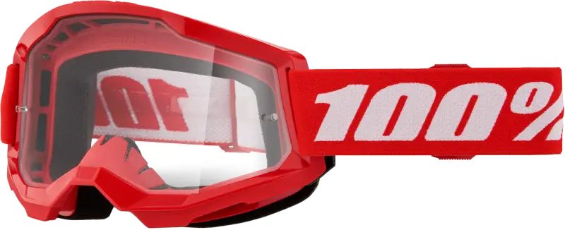 Strata 2 Goggle Red Clear Lens - Powersports