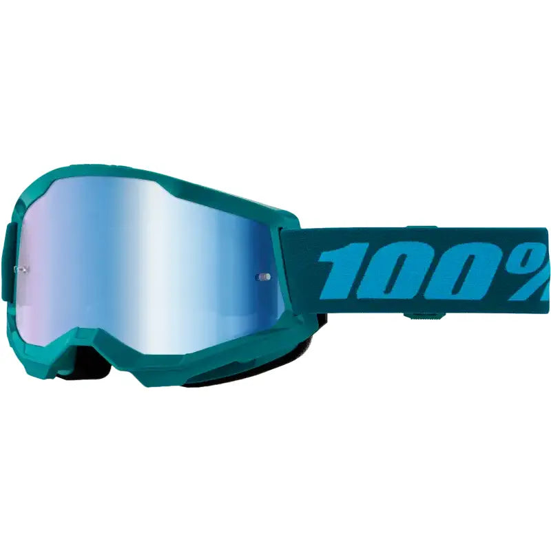 Strata 2 Goggle Stone Mirror Blue Lens - Powersports