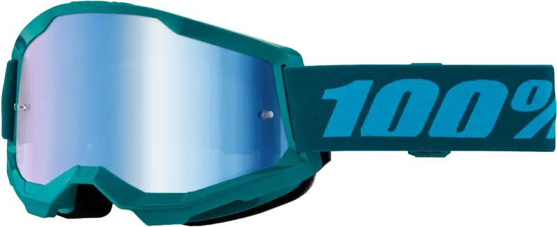 Strata 2 Goggle Stone Mirror Blue Lens - Powersports