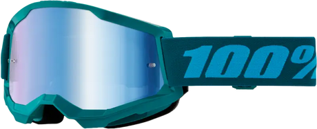 Strata 2 Goggle Stone Mirror Blue Lens - Powersports