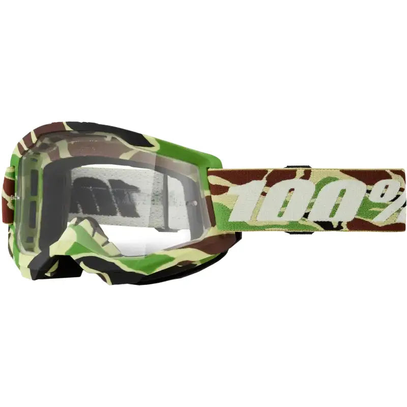 Strata 2 Goggle War Camo Clear Lens - Powersports