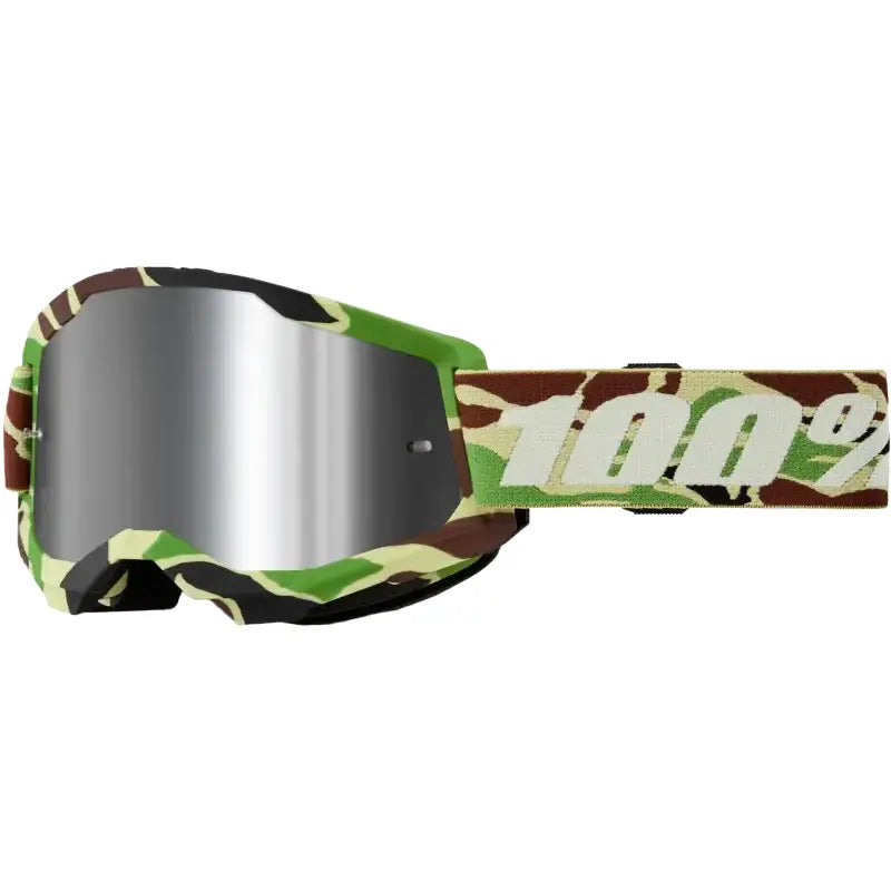 Strata 2 Goggle War Camo Mirror Silver Lens - Powersports