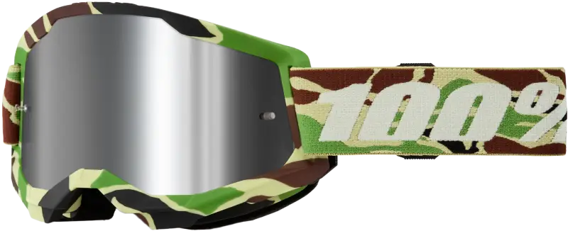 Strata 2 Goggle War Camo Mirror Silver Lens - Powersports