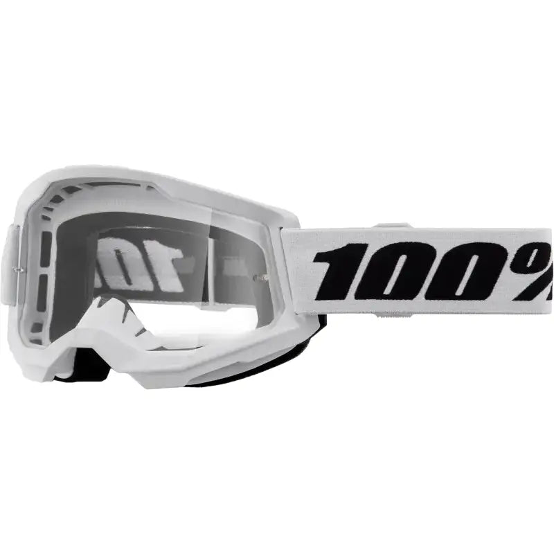 Strata 2 Goggle White Clear Lens - Powersports