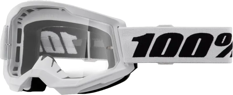 Strata 2 Goggle White Clear Lens - Powersports