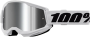 Strata 2 Goggle White Mirror Silver Lens - Powersports