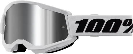 Strata 2 Goggle White Mirror Silver Lens - Powersports