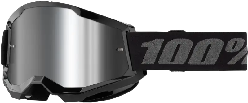 Strata 2 Junior Goggle Black Mirror Silver Lens - Powersports